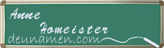 Anne Homeister Visitenkarte